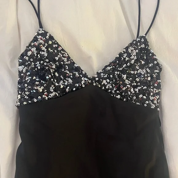 chinese dress ladies ZARA. Long gold sequin dress. TS  Hibuy market